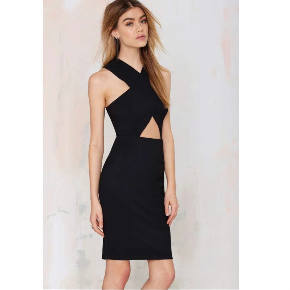 Chiquita Cutout Bodycon Black Dress